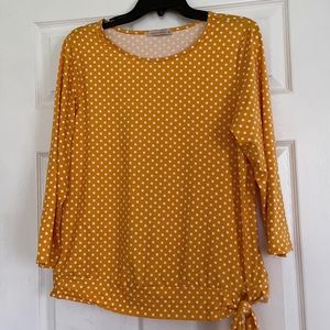 NWT Mustard Tie-Waist Top